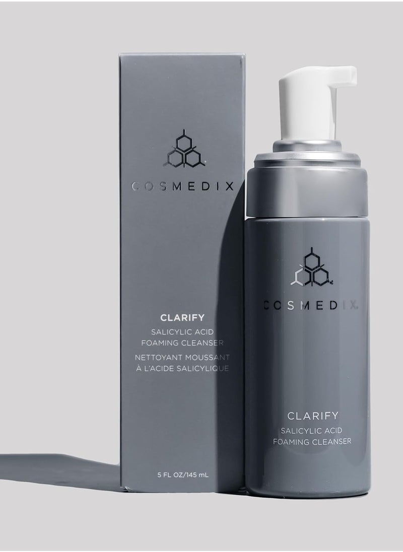 CosMedix COSMEDIX Clarify Salicylic Acid Foaming Cleanser, Exfoliates Sensitive and Blemish-Prone Skin, Aloe Vera, Alcohol and Sulfate Free, Cruelty-Free, Gluten Free  - Image 3