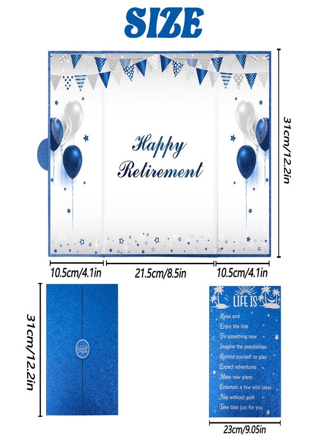 Roetyce Retirement Party Decorations, Blue Silver Retirement Guest Book, Hapyy Retirement Decorations, Best Retirement Gifts for Men Women, Retirement Signature Board, Jumbo Retirement Card Keepsake - Image 2