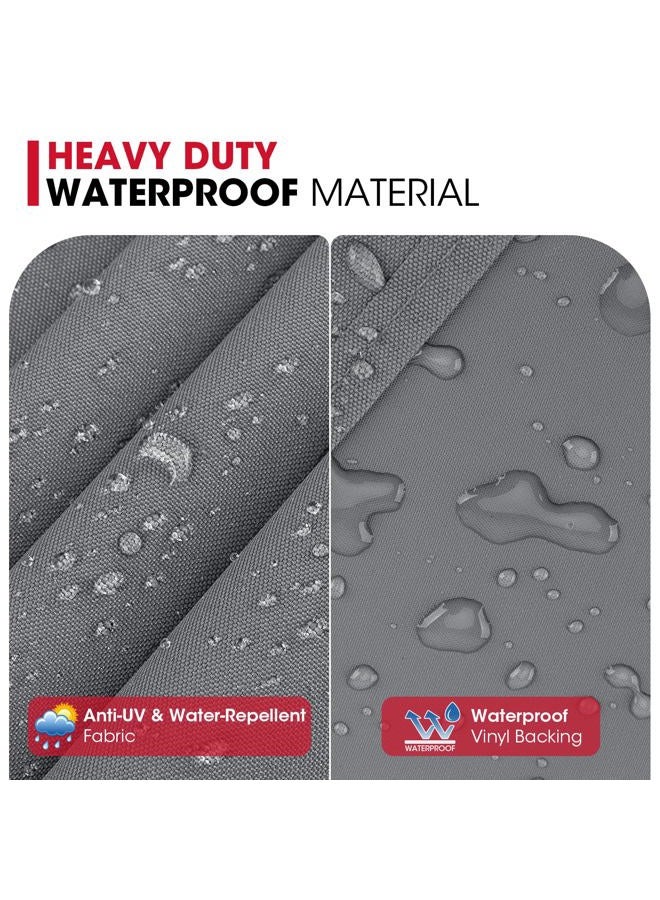 Unicook Grill Cover 55 Inch, Heavy Duty Waterproof BBQ Cover, Fade Resistant BBQ Grill Cover, Compatible with Weber, Char-Broil, Nexgrill and More Grills, Protect Your Grill Like New, Grey - Image 4