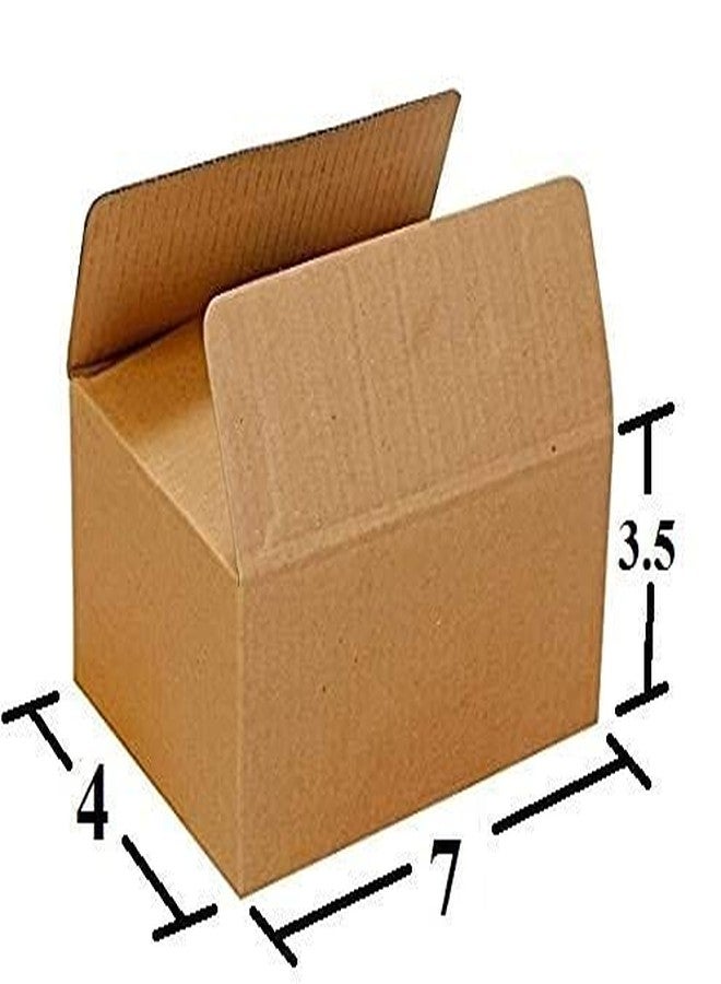 Powerlon® Corrugated Boxes, 7X4X3.5 Inches, Brown 3 Ply for Packing, Moving, Shipping, Gifting, Storing, Packaging (Pack of 100) - Image 1