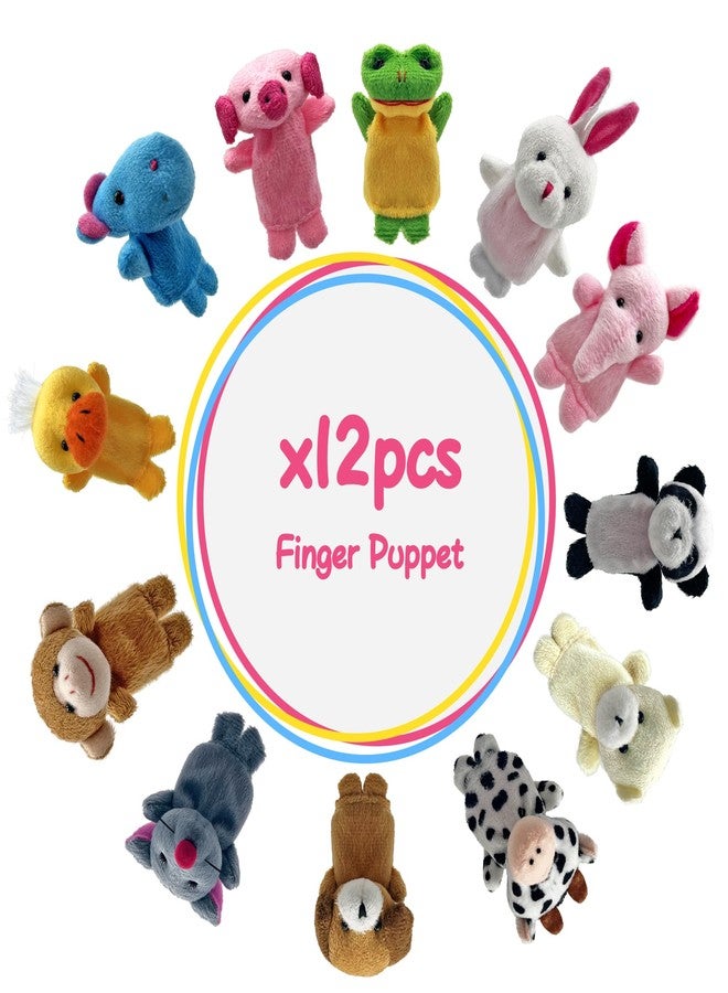 XIPEGPA 12 PCS Finger Puppets Set Mini Stuffed Animals Finger Puppet for Storytelling Playing Teaching Shows Playtime Schools Birthday Party Favor Supplies - Image 2