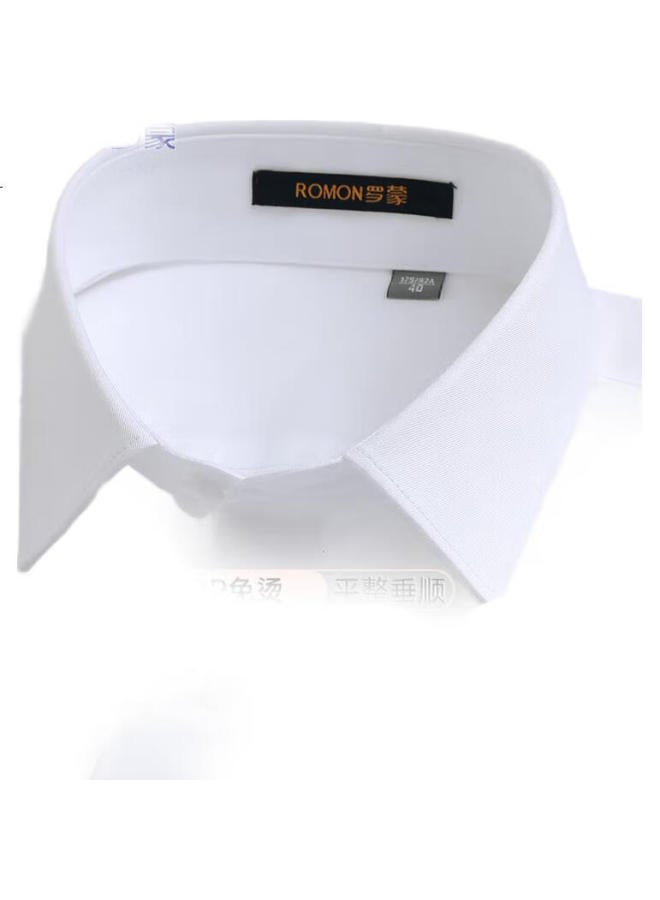 Romon Non-Iron 100% Cotton Wrinkle-Resistant Men'S Long Sleeve Shirt Men'S Pure Cotton Business Professional Shirt Men'S Top - Image 2