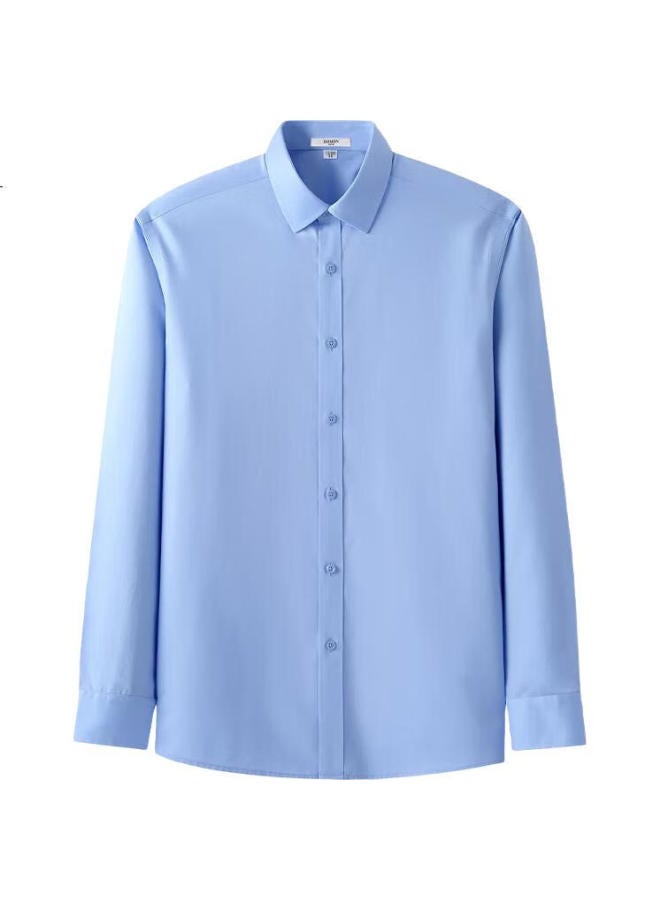 Romon Non-Iron 100% Cotton Wrinkle-Resistant Men'S Long Sleeve Shirt Men'S Pure Cotton Business Professional Shirt Men'S Top - Image 1