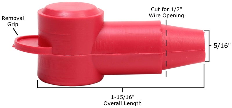 Fastronix Solutions Fastronix 5/16" Stud Terminal Covers Red and Black - Image 2