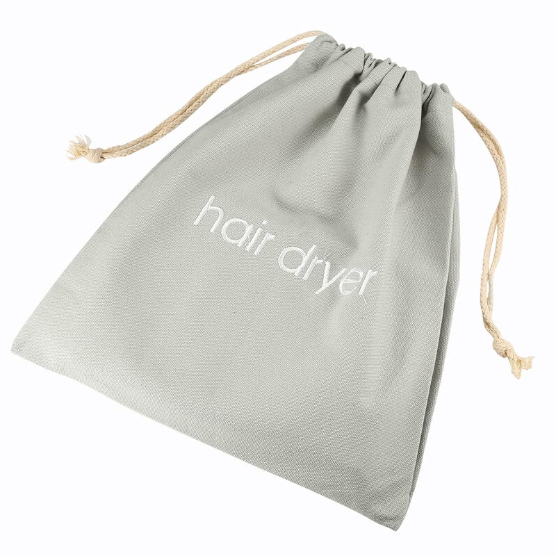 ERKXD Hair Dryer Bags Drawstring Bag Container Hairdryer Bag for travel bathroom (Light Grey) - Image 1