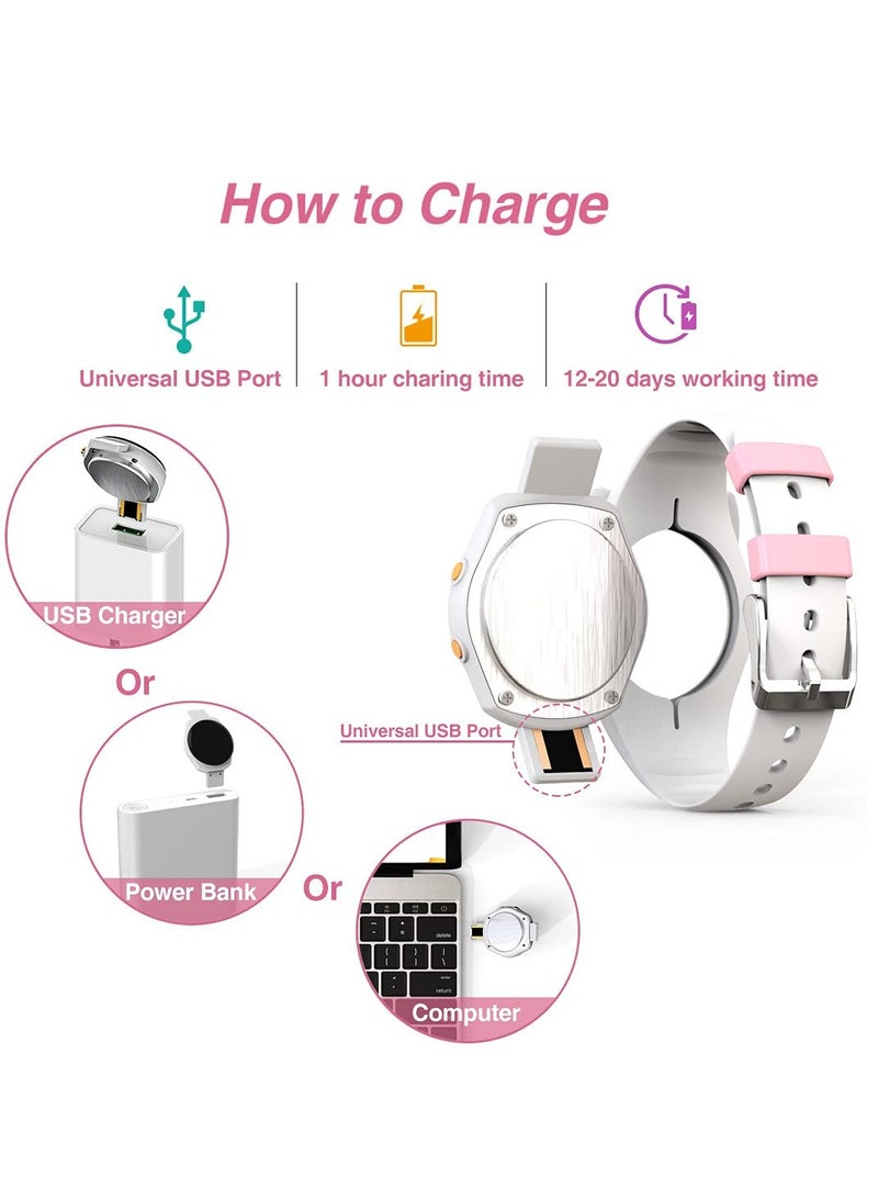 Kids Digital Sport Watch, Kids Watch For Girls Boys With Pedometer Alarm Clock Stopwatch Distance Calories Ip68 Waterproof Led Display Great Gift For Children (White)