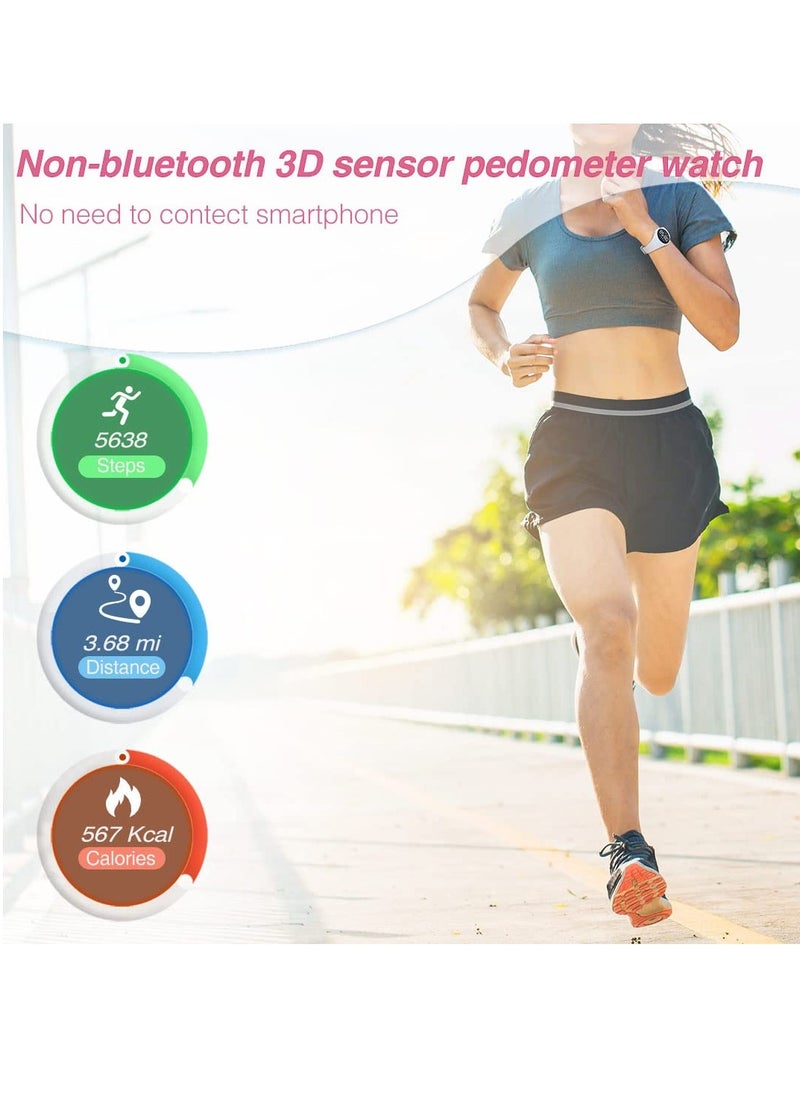 SYOSI Kids Digital Sport Watch, Kids Watch For Girls Boys With Pedometer Alarm Clock Stopwatch Distance Calories Ip68 Waterproof Led Display Great Gift For Children (White)  - Image 2