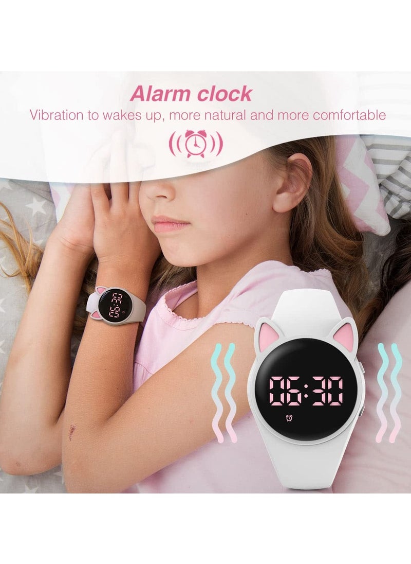 SYOSI Kids Digital Sport Watch, Kids Watch For Girls Boys With Pedometer Alarm Clock Stopwatch Distance Calories Ip68 Waterproof Led Display Great Gift For Children (White)  - Image 4
