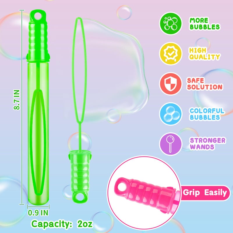 ZIRSENG Bubble Wands 48 Piece In 6 Colors  2Oz Bubbles Party Favors Bulk For Kids  Summer Outdoor Gifts For Boys Girls  Themed Birthday  Carnival  Wedding  Classroom Prizes  Ideal Goodies Bags Stuffers - Image 2