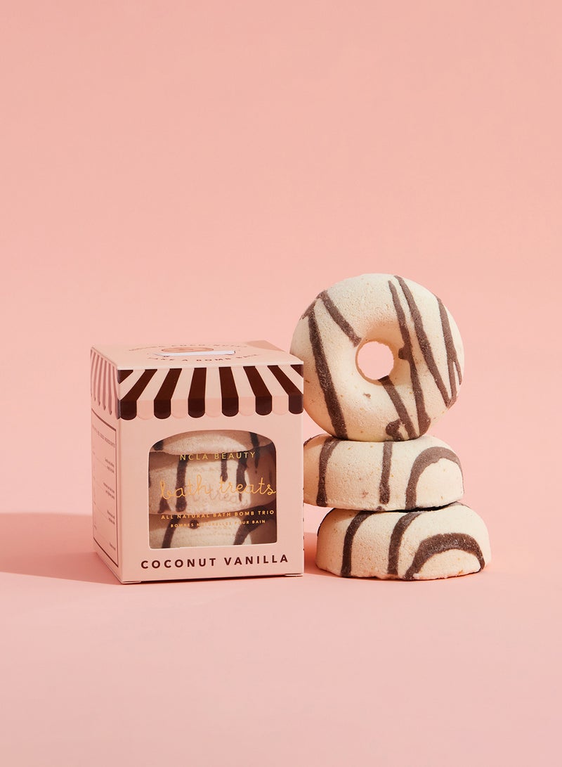 NCLA Coconut Vanilla Bath Treats (3 Pc Bath Bomb Set) 3 X 65G, Savings 26% - Image 3