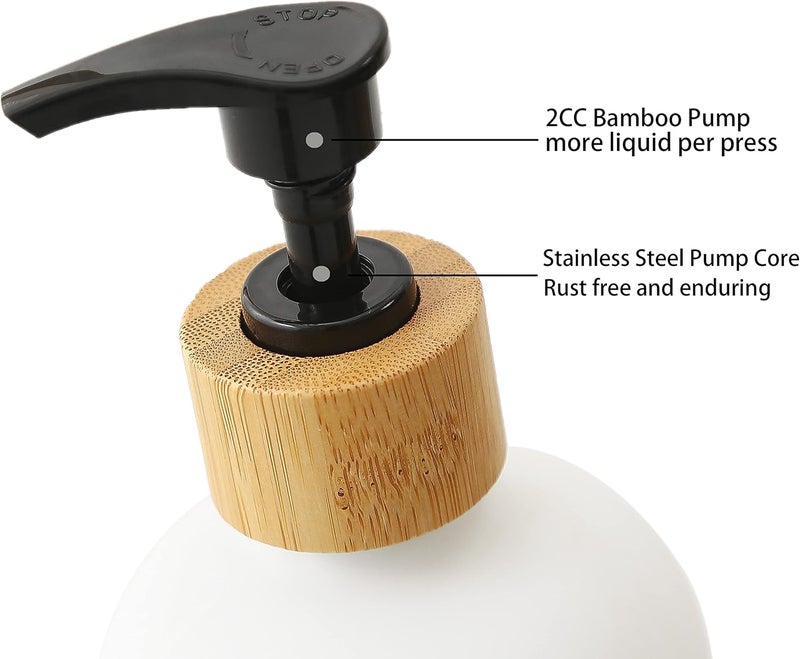 Aeakey Dish Soap Dispenser for Kitchen Sink.Glass Hand Soap Dispenser, Modern Farmhouse Decor for Bathroom,Kitchen Sink Decor - Image 5