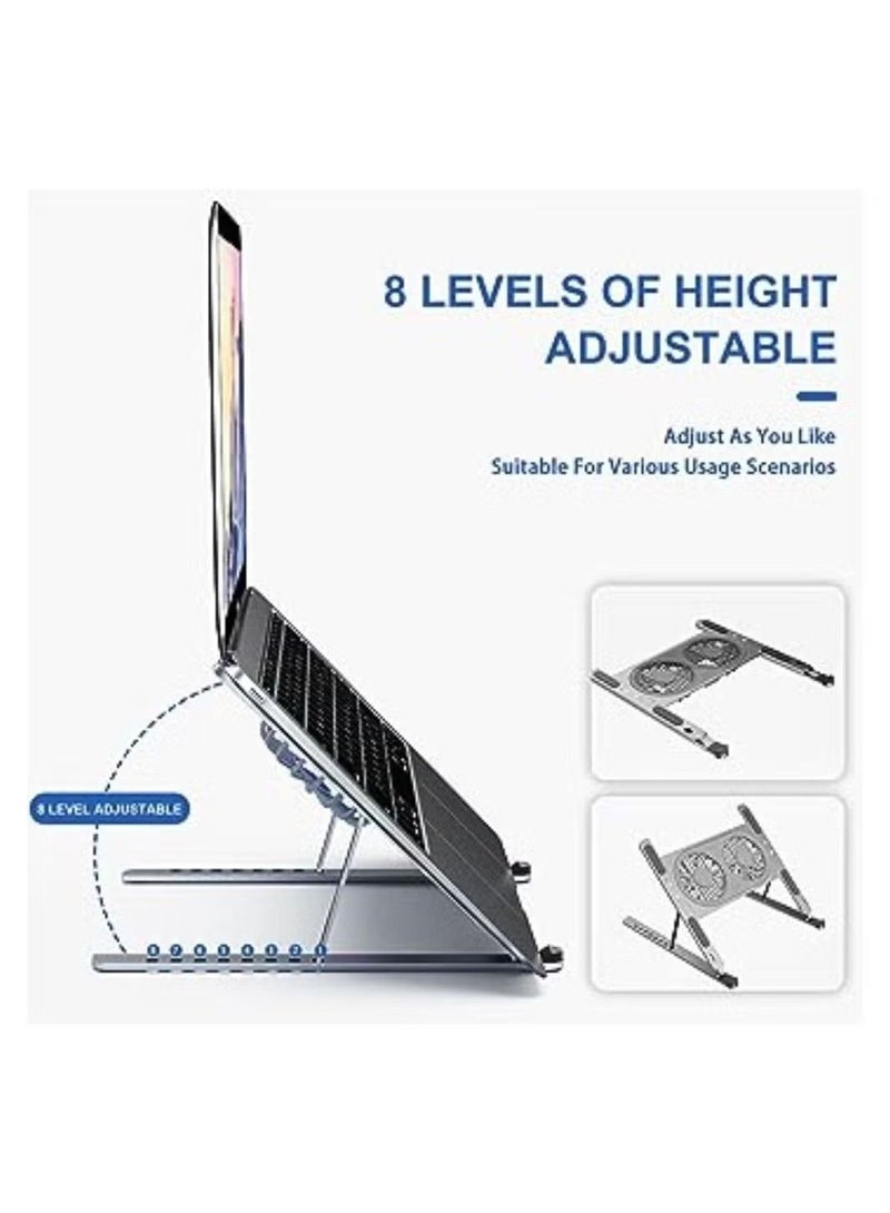 XiuWoo Laptop Cooling Pad Laptop Cooler Laptop External Fan Laptop Cooling Stand with Fan Computer Cooling Fan for Gaming Laptop MacBook Air Pro 9 17" Notebook Aluminum  - Image 1