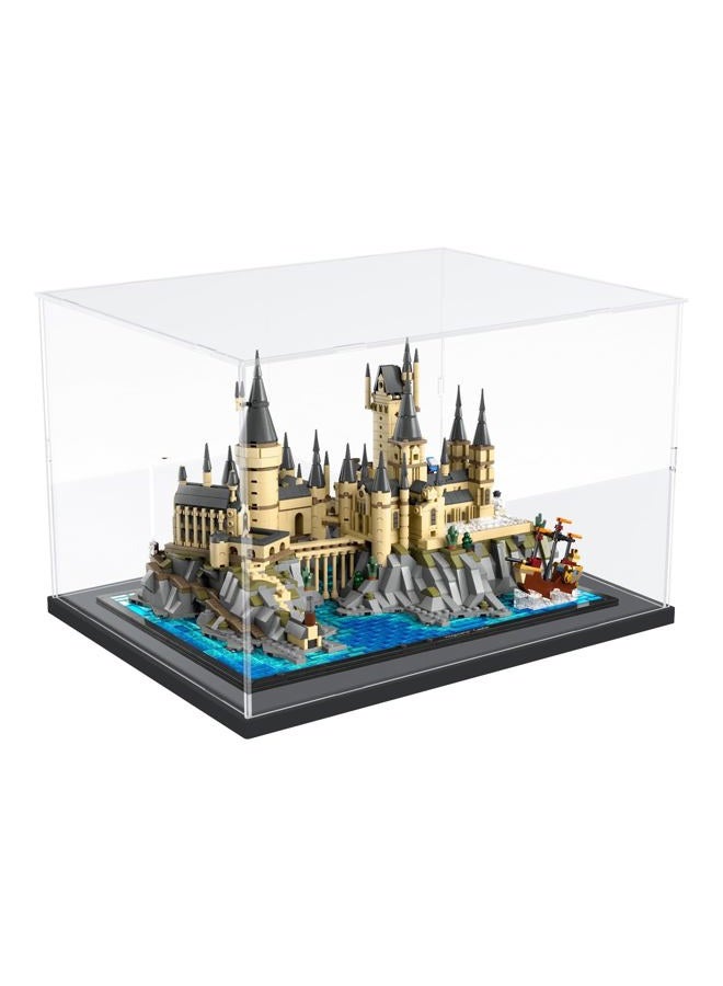 Choowin Acrylic Display Case for Lego 76419 21060 Thickened Clear Acrylic Display Box for Collectibles Countertop Display Case for Action Figures Model Toy Dustproof Showcase(Black Base) - Image 1