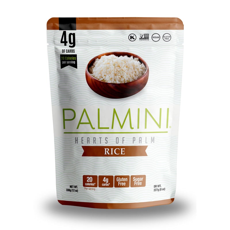 Palmini Rice | Low-Carb, Low-Calorie Hearts of Palm Rice | Keto, Gluten Free, Vegan, Non-GMO, Healthy | As seen on Shark Tank | (12 Ounces Pouches - Pack of 1) - Image 1