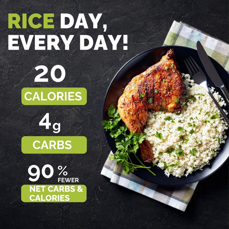 Palmini Rice | Low-Carb, Low-Calorie Hearts of Palm Rice | Keto, Gluten Free, Vegan, Non-GMO, Healthy | As seen on Shark Tank | (12 Ounces Pouches - Pack of 1) - Image 3