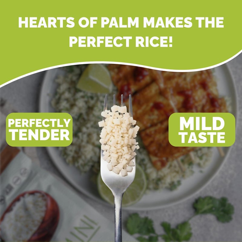 Palmini Rice | Low-Carb, Low-Calorie Hearts of Palm Rice | Keto, Gluten Free, Vegan, Non-GMO, Healthy | As seen on Shark Tank | (12 Ounces Pouches - Pack of 1) - Image 5