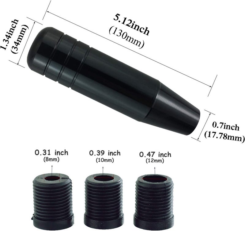 Abfer 5" Heavy Weighted Shift Knob - Black Aluminum Alloy - Image 2
