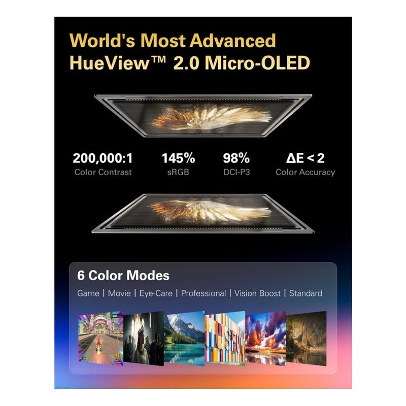 RayNeo Air 3s Pro AR/XR Glasses, 201" 120Hz FHD HueView Display, Portable AR Video Eyewear Gaming Glasses for iPhone 16/15, Android, Mac, Switch, PS5, Steam Deck - Next-Gen Wearable Theater-3Spro - Image 4