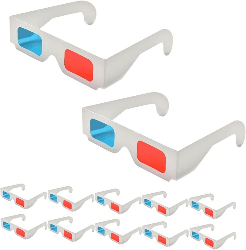 Artibetter 50pcs 3D Anaglyph Glasses Red Blue Cardboard Paper for Movies Theater Cinema Viewing - Image 1