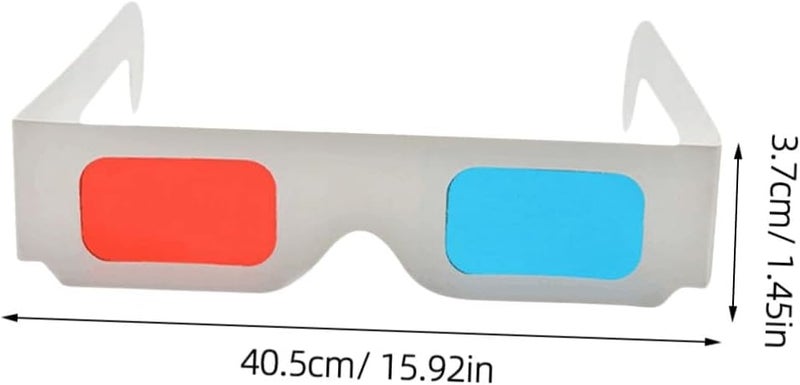 Artibetter 50pcs 3D Anaglyph Glasses Red Blue Cardboard Paper for Movies Theater Cinema Viewing - Image 2