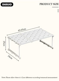 DUNISO Stackable Closet Shelf, Removable and Expandable Shelves, Wear-Resistant Detachable Shoe Rack, Under Sink Organizers and Storage for Space Save, Adjustable Shelf Rack for Bathroom Kitchen Balcony Cloakroom  - Image 4