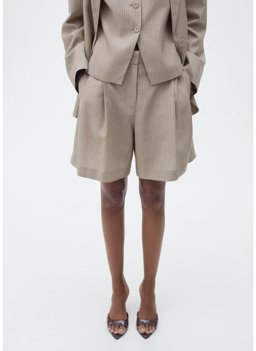 مانجو Striped Suit Bermuda Shorts