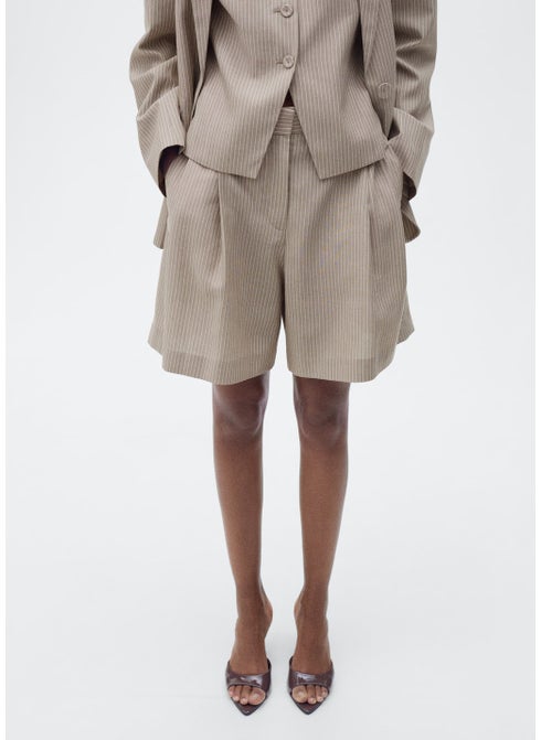 Striped Suit Bermuda Shorts