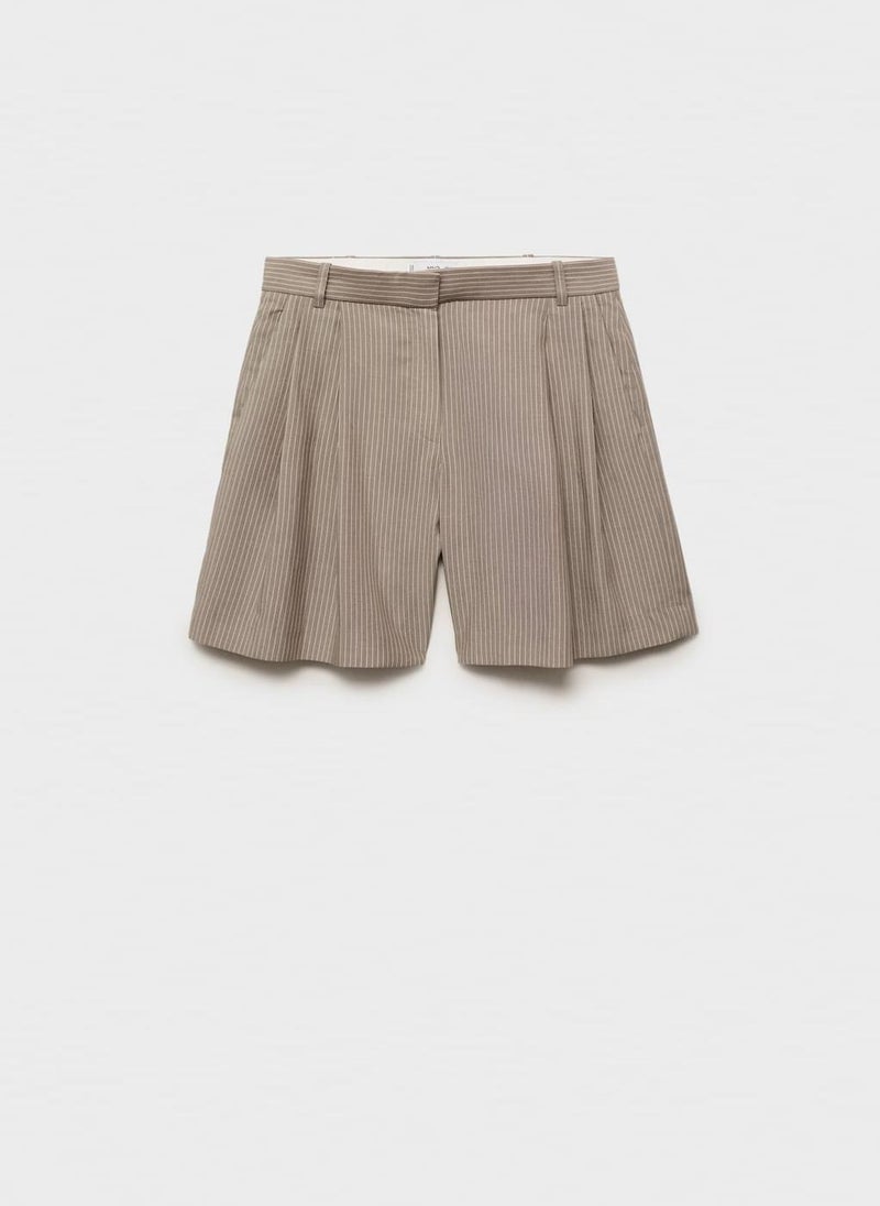 MANGO - Striped Suit Bermuda Shorts - Image 1