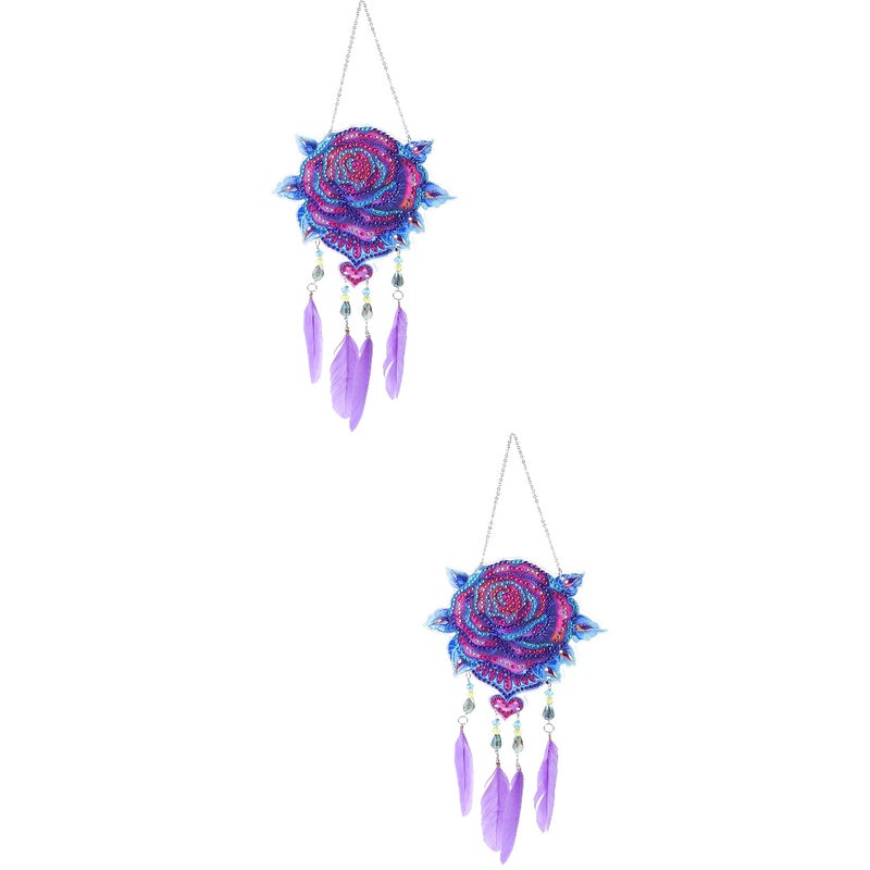 2pcs Wall Hanging Bedroom Hanging Plume Wall Art Decor - Image 1