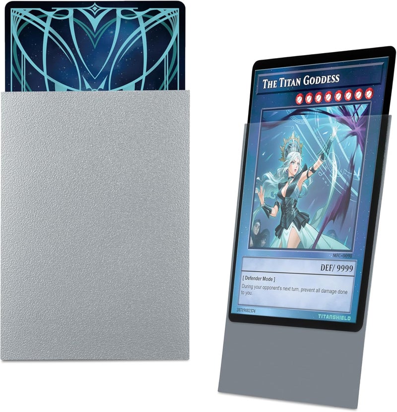 TitanShield (150 Sleeve/Silver) Small Japanese Sized Trading Card Sleeves Deck Protector Compatible with Yu-Gi-Oh!, Cardfight Vanguard & Photocards - Image 3
