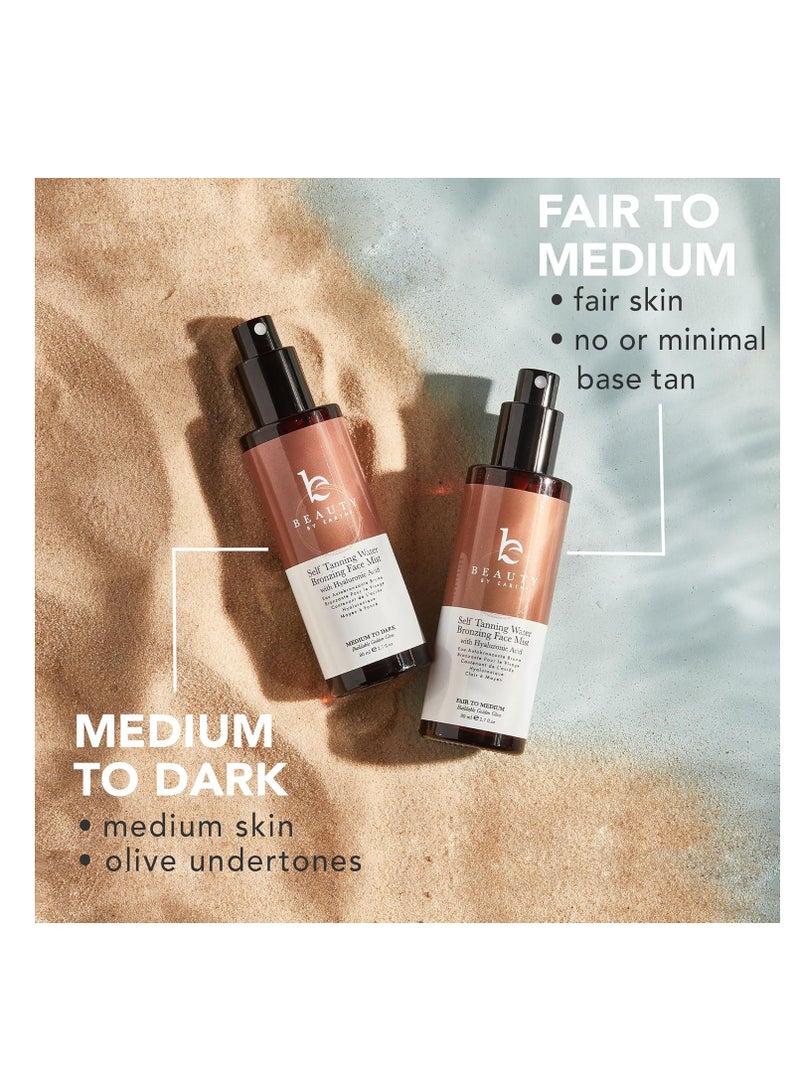 Beauty by Earth Beauty by Earth Self Tanning Face Mist - Medium to Dark Fake Tan Face Tanning Spray - Sunless Tanning Spray Facial Tanner - Face Tan Spray - Tanning Water Spray - Face Tanner Mist - Image 2