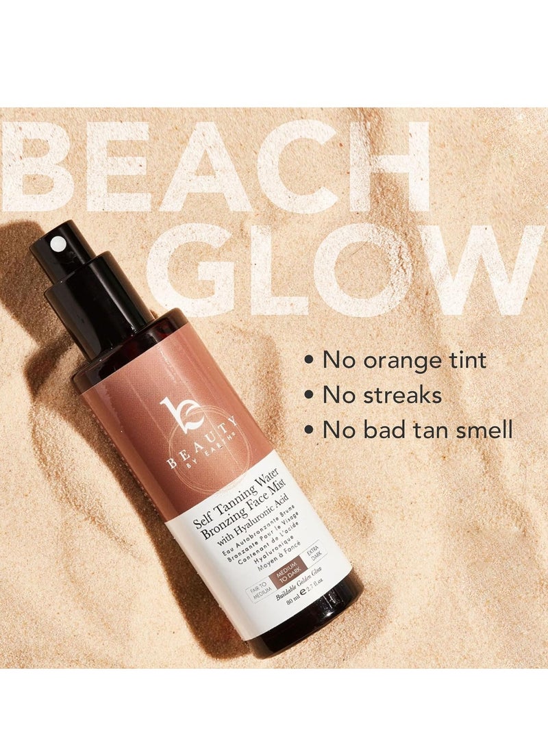 Beauty by Earth Beauty by Earth Self Tanning Face Mist - Medium to Dark Fake Tan Face Tanning Spray - Sunless Tanning Spray Facial Tanner - Face Tan Spray - Tanning Water Spray - Face Tanner Mist - Image 3