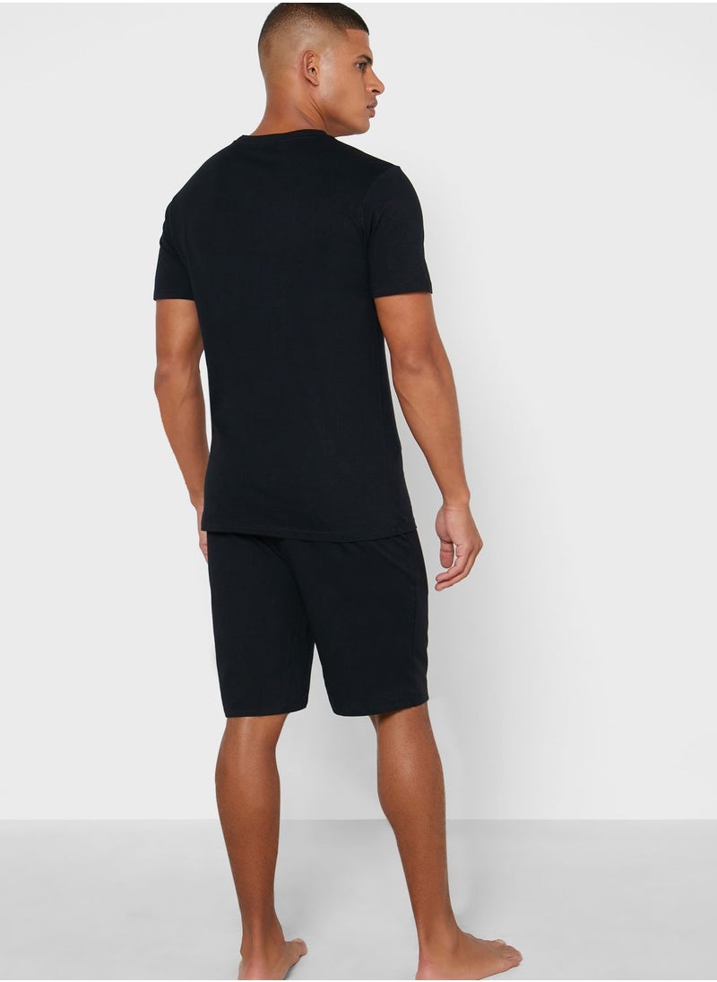 Seventy Five - Metallic Skull Shorts Pyjama Set - Image 1
