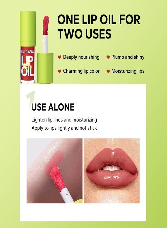 MYUANGO Lip Oil Moisturizing, Hydrating Lip Care Lip Tint, Shiny Lip Glow Vegan Plumping Lip Gloss for Dry Lips (101, STANDARD SIZE) - Image 3