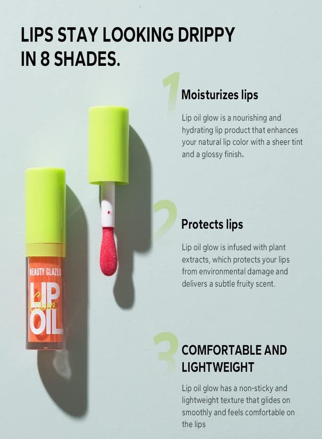 MYUANGO Lip Oil Moisturizing, Hydrating Lip Care Lip Tint, Shiny Lip Glow Vegan Plumping Lip Gloss for Dry Lips (101, STANDARD SIZE) - Image 5