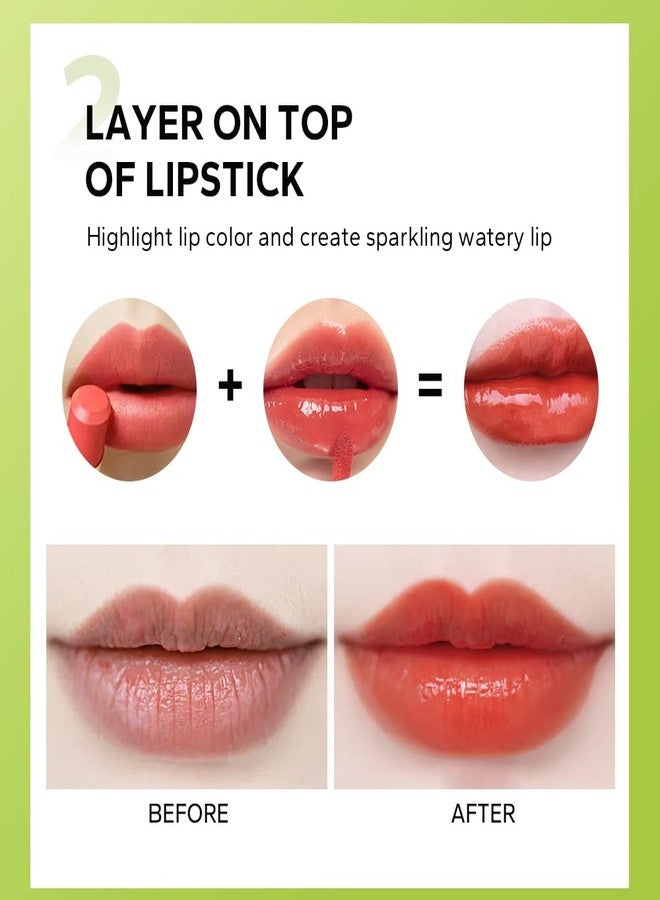 MYUANGO Lip Oil Moisturizing, Hydrating Lip Care Lip Tint, Shiny Lip Glow Vegan Plumping Lip Gloss for Dry Lips (101, STANDARD SIZE) - Image 4