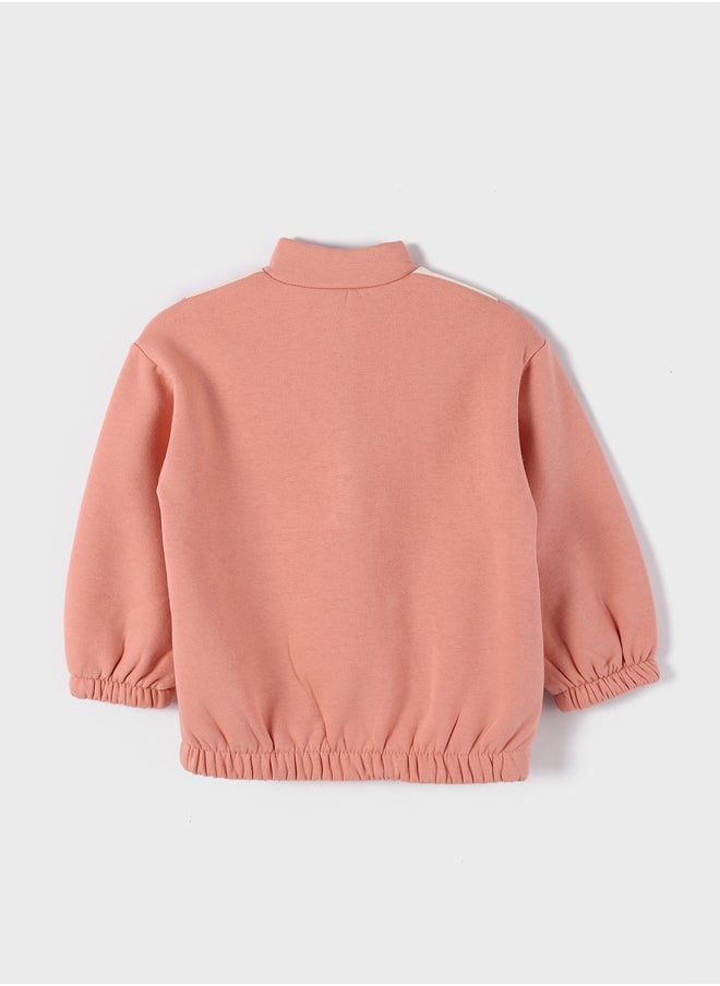 LC WAIKIKI Turtleneck Long Sleeve Baby Girl Sweatshirt and Pants 2-Piece Set  - Image 3