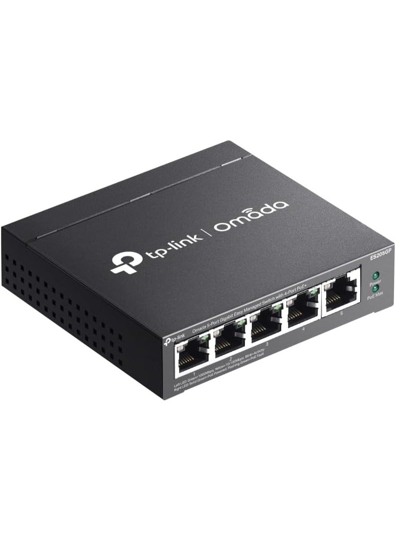 Tp-link Tl TP-Link ES205GP – 5-Port Gigabit Easy-Managed Switch with 4 PoE+ Ports for Home & Small Business Networking - Image 3