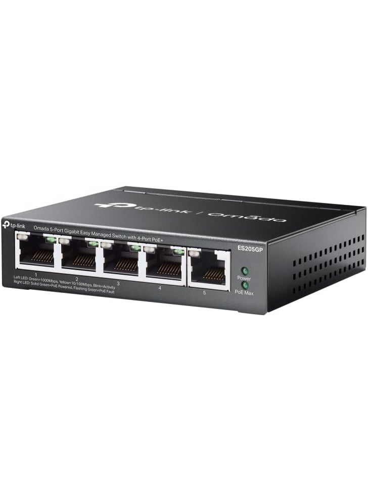 Tp-link Tl TP-Link ES205GP – 5-Port Gigabit Easy-Managed Switch with 4 PoE+ Ports for Home & Small Business Networking - Image 4