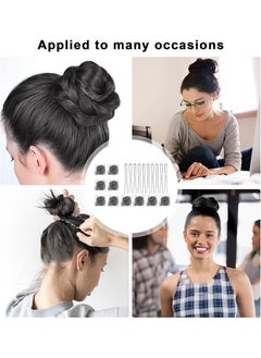 MIKO Hair Nets for Buns, 20Pcs Hair Bun Nets Black with 20Pcs U Shaped Hair Pins for Buns, Hair Bun Net Set Elastic Edge Mesh Invisible Ballet Hair Net for Girls Women  - Image 4