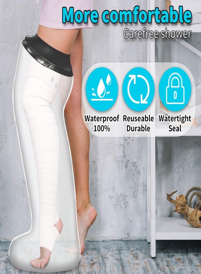 KEEFITT Adult leg cast protector for shower, KT1190 Waterproof Shower Bandage and Cast Cover Full Leg Shower Protector Watertight Protection to Broken Leg, Knee, Foot, Ankle Wound, Burns Reusable - Image 3