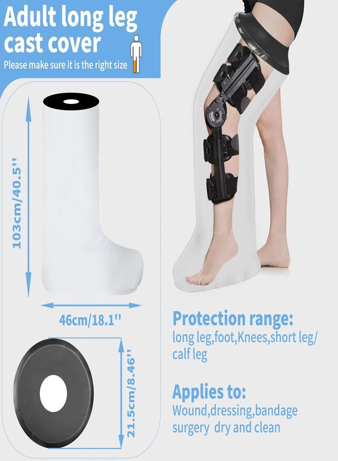 KEEFITT Adult leg cast protector for shower, KT1190 Waterproof Shower Bandage and Cast Cover Full Leg Shower Protector Watertight Protection to Broken Leg, Knee, Foot, Ankle Wound, Burns Reusable - Image 2