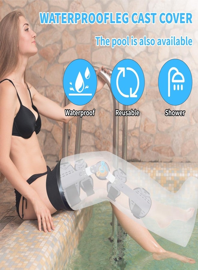 KEEFITT Adult leg cast protector for shower, KT1190 Waterproof Shower Bandage and Cast Cover Full Leg Shower Protector Watertight Protection to Broken Leg, Knee, Foot, Ankle Wound, Burns Reusable - Image 4