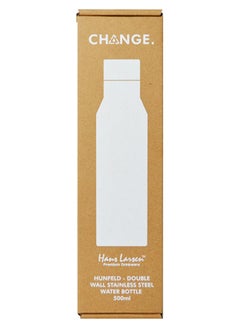 Hans Larsen Hans Larsen Hunfeld Double Walled Vacuum Insulated Water Bottle White 8 Hours Hot and 24 Hours Cold Stainless Steel Reusable 500ML  - Image 3