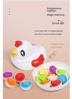Y&D Toddler Chicken Toy Fine Motor Skills Matching Eggs Best Color And Shape Sorter Egg Toys  - Image 4