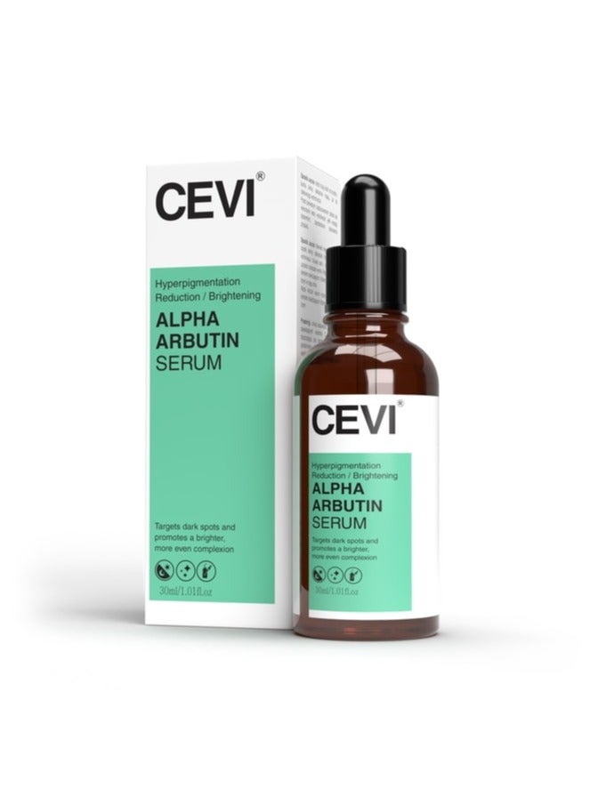 سيفى سيروم ألفا أربوتين للوجه من CEVI® مع مُركّب مُفتّح  يُزيل البقع الداكنة ويُوحّد لون البشرة لجميع أنواع البشرة