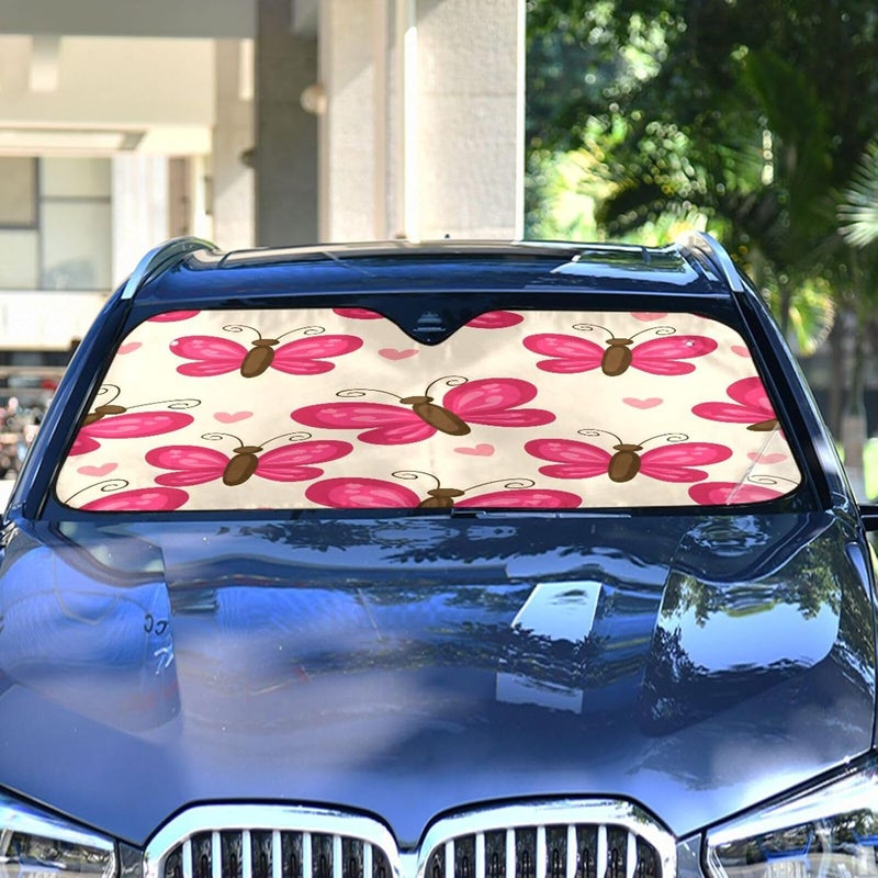 Butterflies Car Windshield Sun Shade Foldable Sun Visor Automotive Sunshades for Car Truck SUV Blocks UV Rays Keep Your Vehicle Cool - Image 4