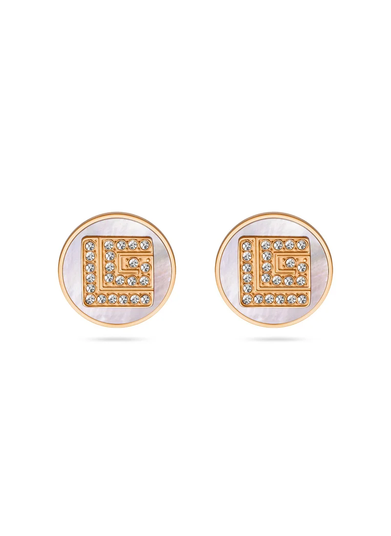 غاي لاروش Gisele Rose-Gold Plated Earrings With Mop