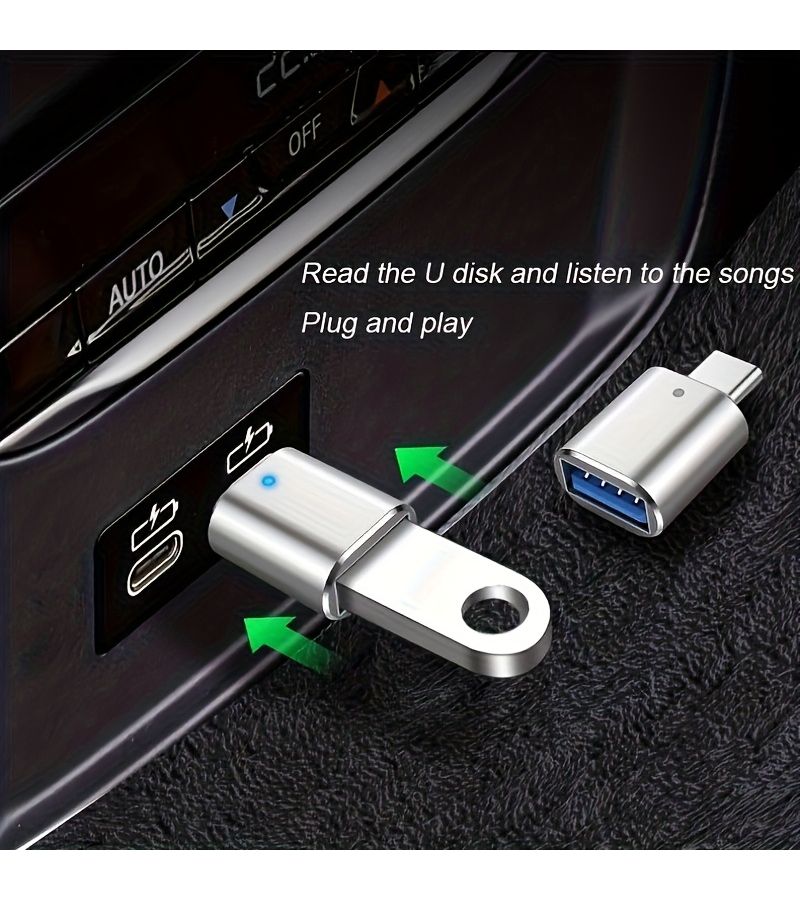 Black 4 in 1 USB to USB C Adapter OTG Charging Hub Splitter 1 to 4 Outputs - Image 4