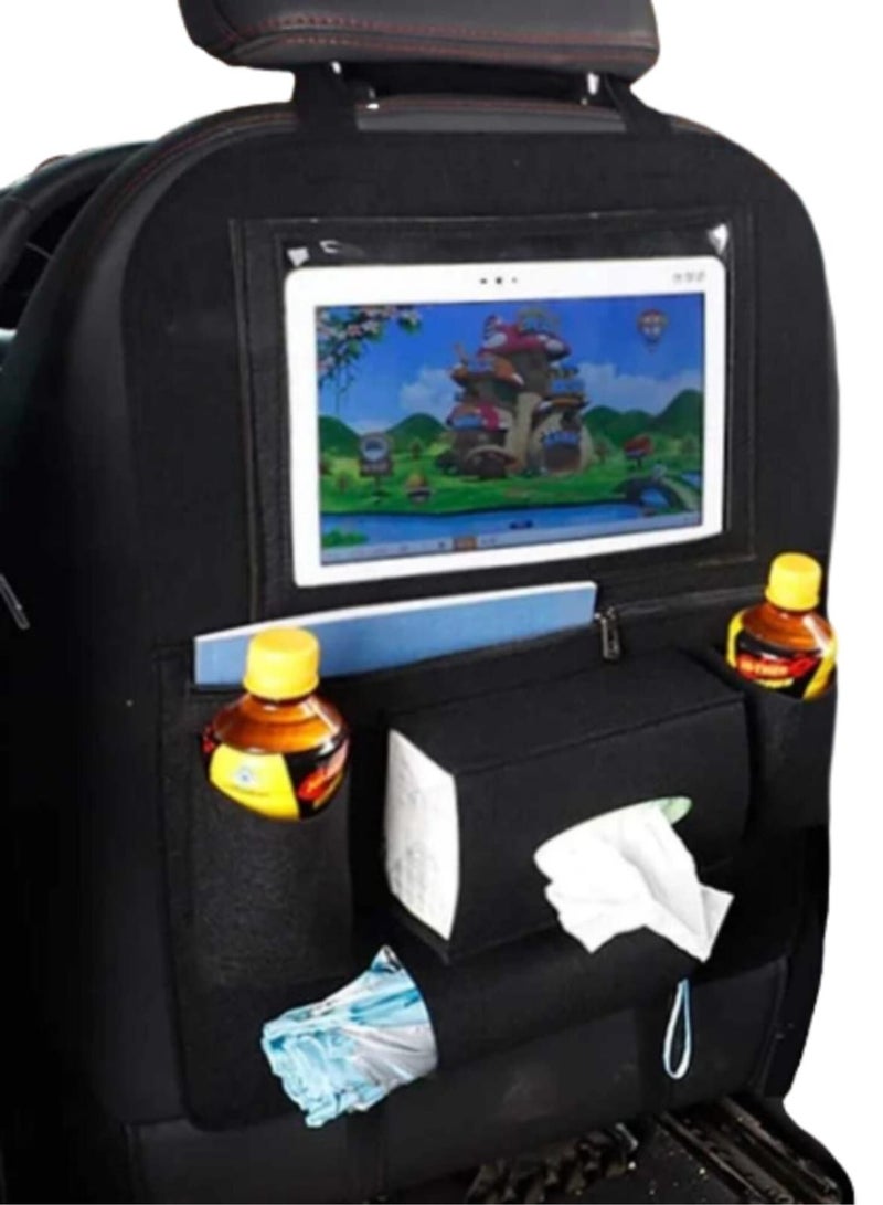 Car Back Seat Storage Organizer, iPad, Drinks and Tissue Paper Can be Installed - Image 1